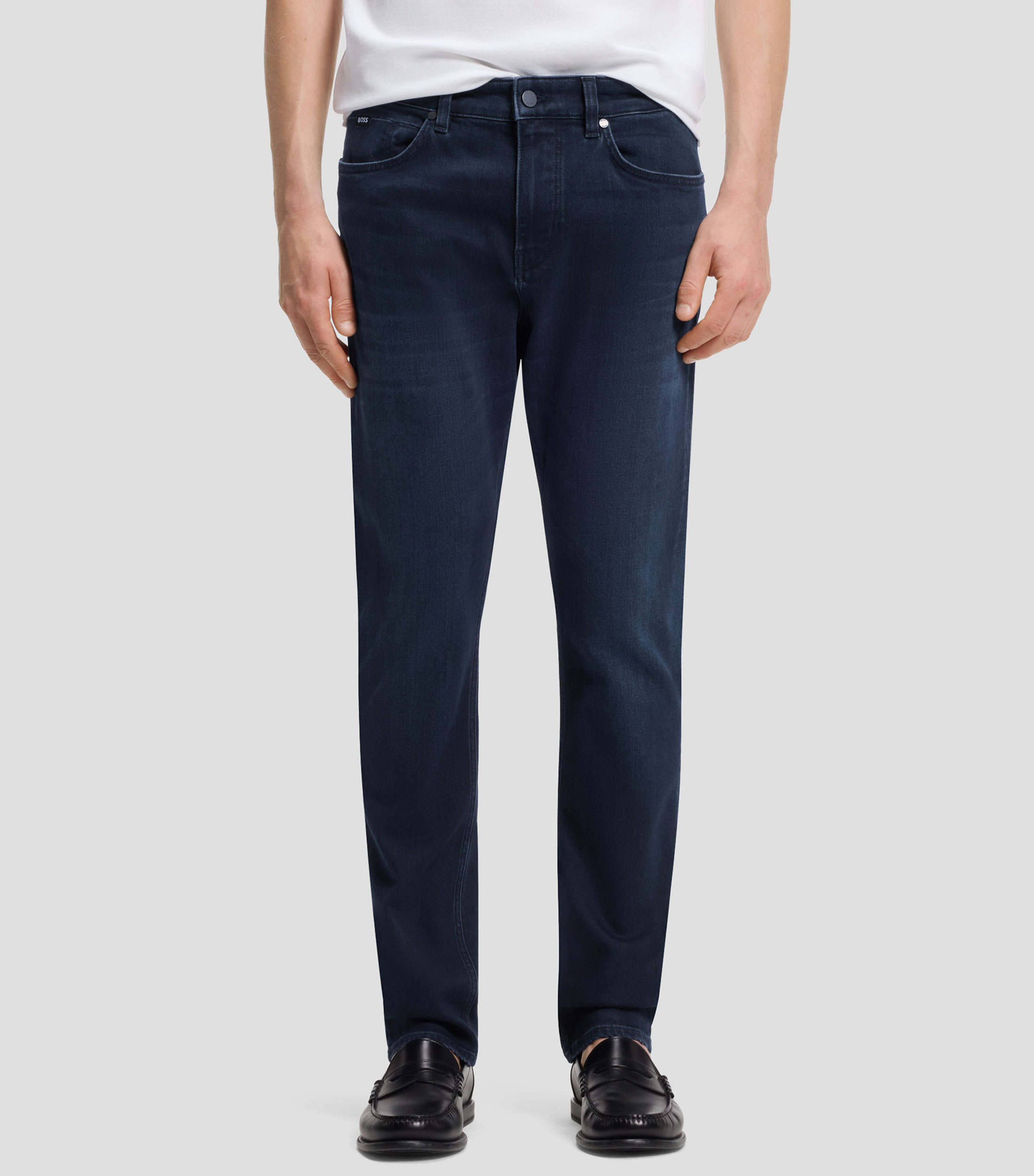 Jeans slim de algodón elástico Hombre